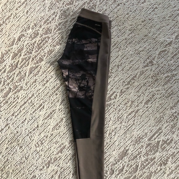 Adidas Climalite Techfit Colorblock Leggings - Tan/Black - Picture 7 of 12